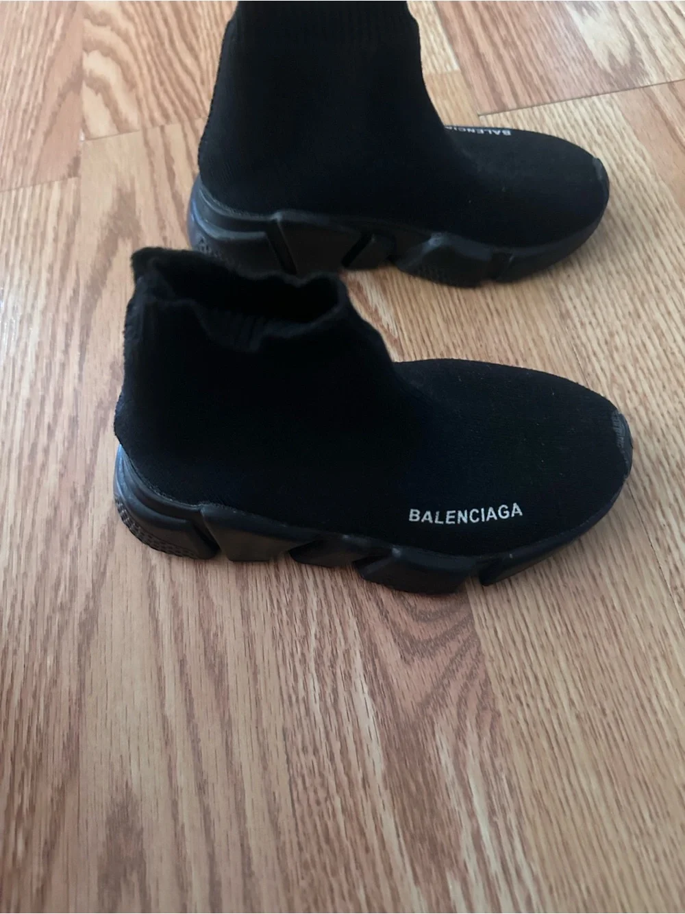 Balenciaga Kids Black Stretch Sock Sneakers